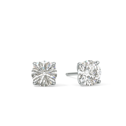 1 TCW Round Lab Grown Diamond Stud Earrings
