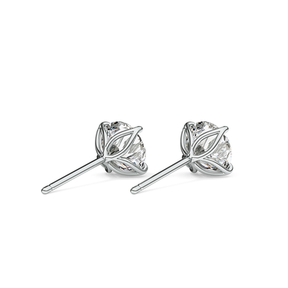 1 TCW Round Lab Grown Diamond Stud Earrings