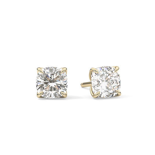1 TCW Cushion Lab Grown Diamond Stud Earrings