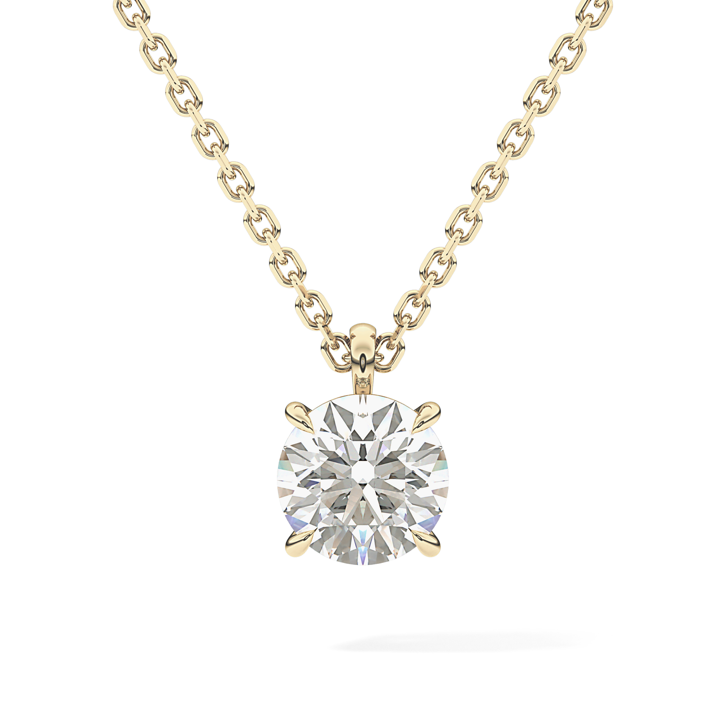 2 CT Round Lab-Grown Diamond Solitaire Necklace