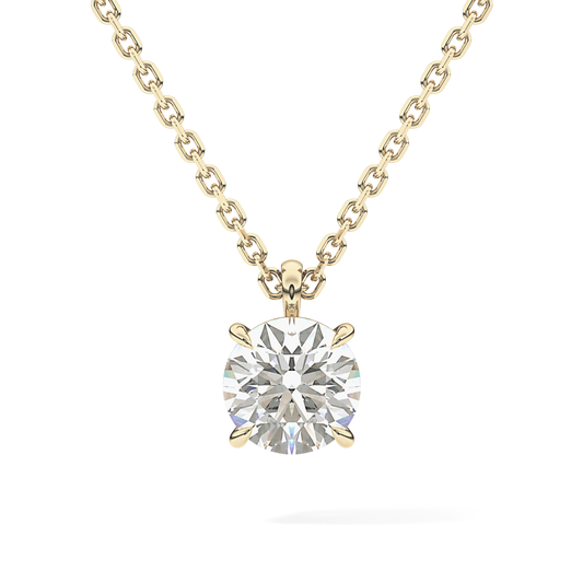 2 CT Round Lab-Grown Diamond Solitaire Necklace