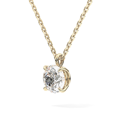 2 CT Round Lab-Grown Diamond Solitaire Necklace