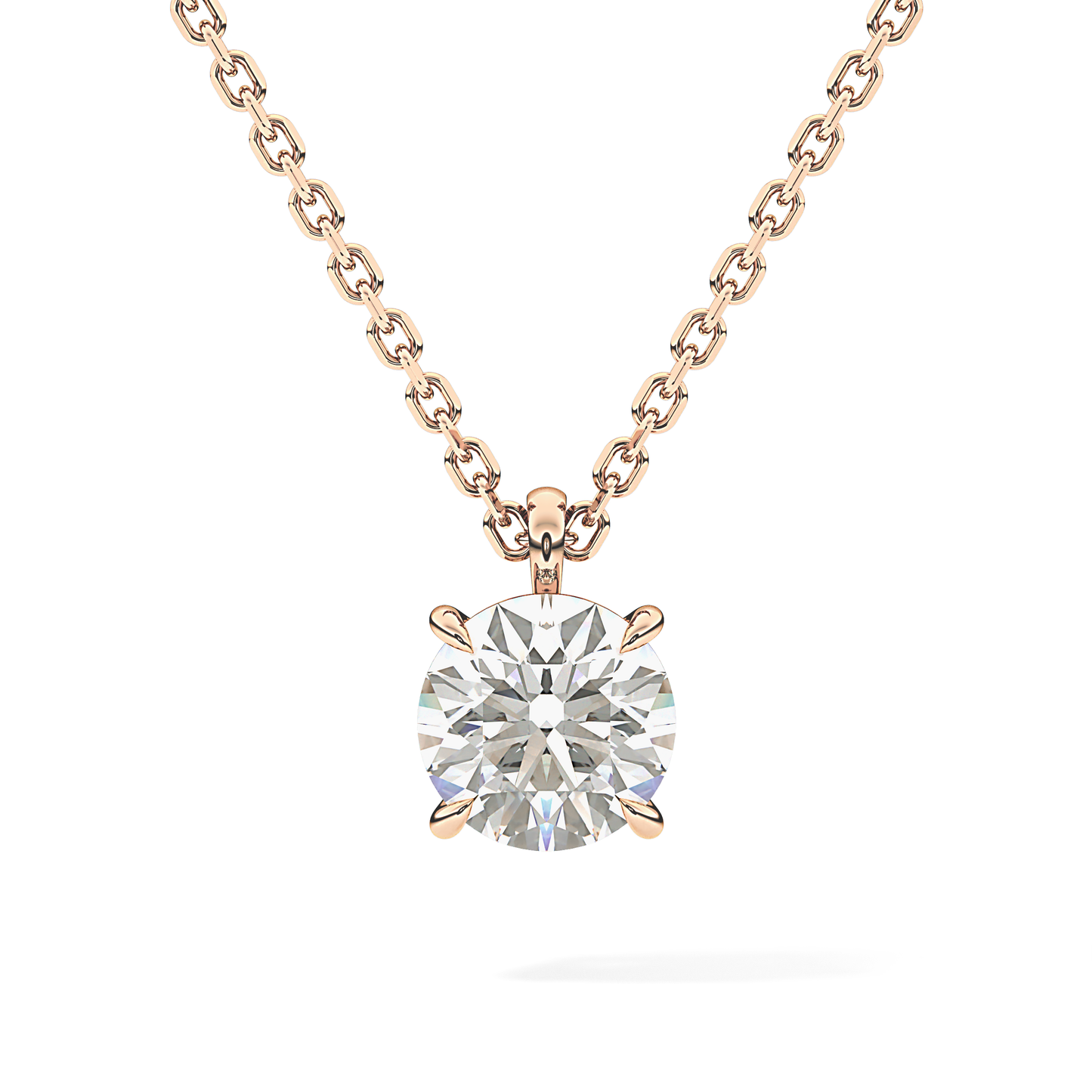 2 CT Round Lab-Grown Diamond Solitaire Necklace