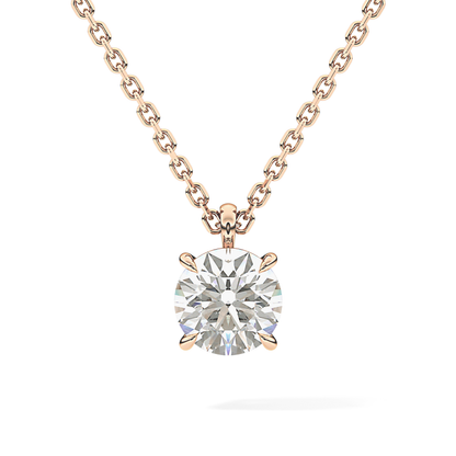 2 CT Round Lab-Grown Diamond Solitaire Necklace