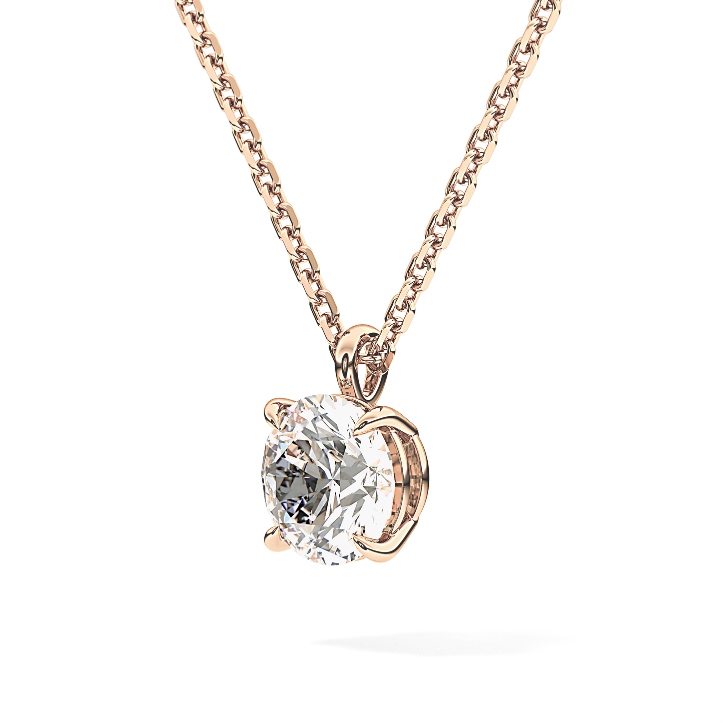 2 CT Round Lab-Grown Diamond Solitaire Necklace