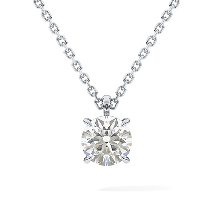 2 CT Round Lab-Grown Diamond Solitaire Necklace
