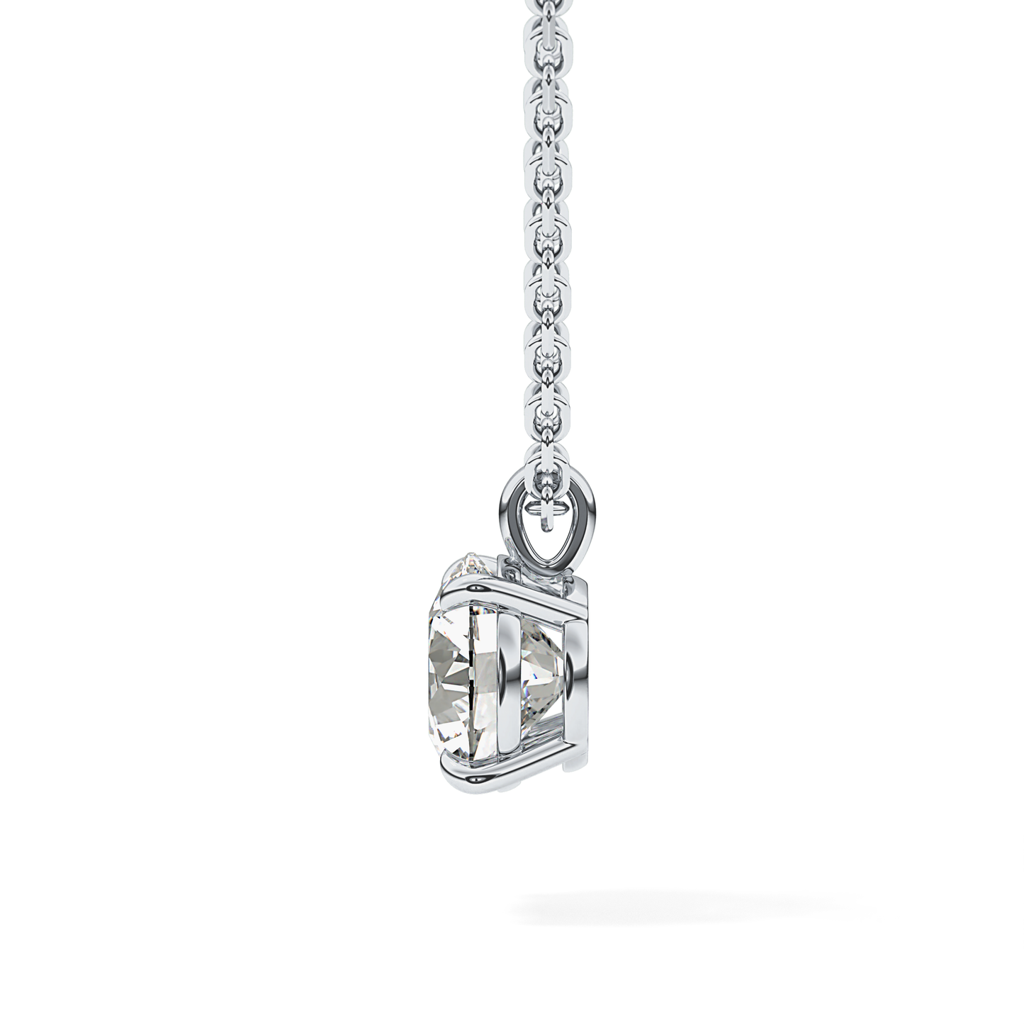 2 CT Round Lab-Grown Diamond Solitaire Necklace