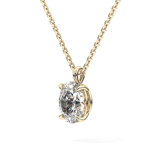 2 CT Oval Lab-Grown Diamond Solitaire Necklace