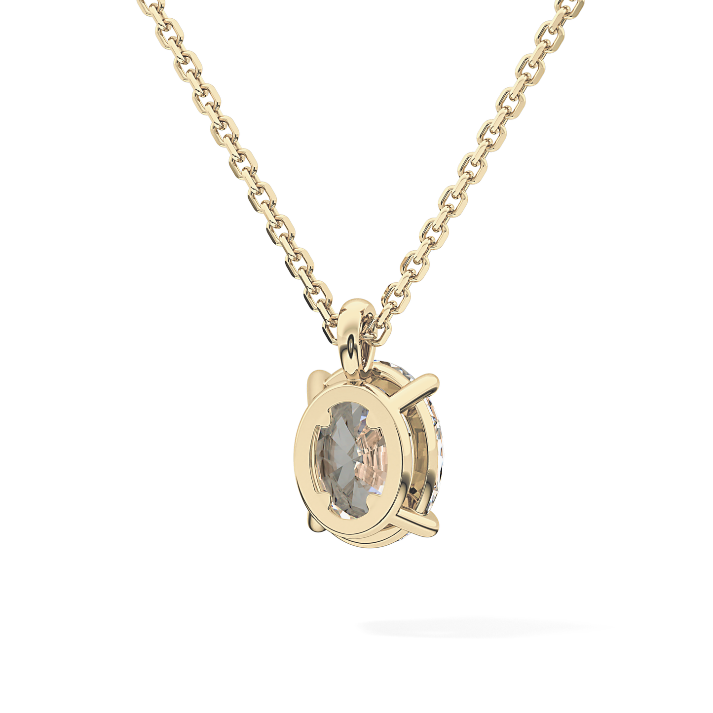2 CT Oval Lab-Grown Diamond Solitaire Necklace