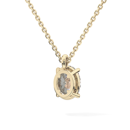 2 CT Oval Lab-Grown Diamond Solitaire Necklace
