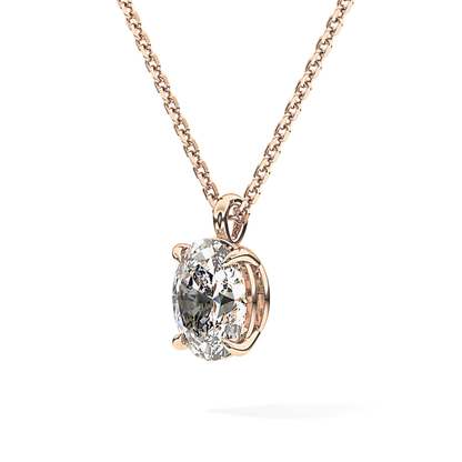 2 CT Oval Lab-Grown Diamond Solitaire Necklace