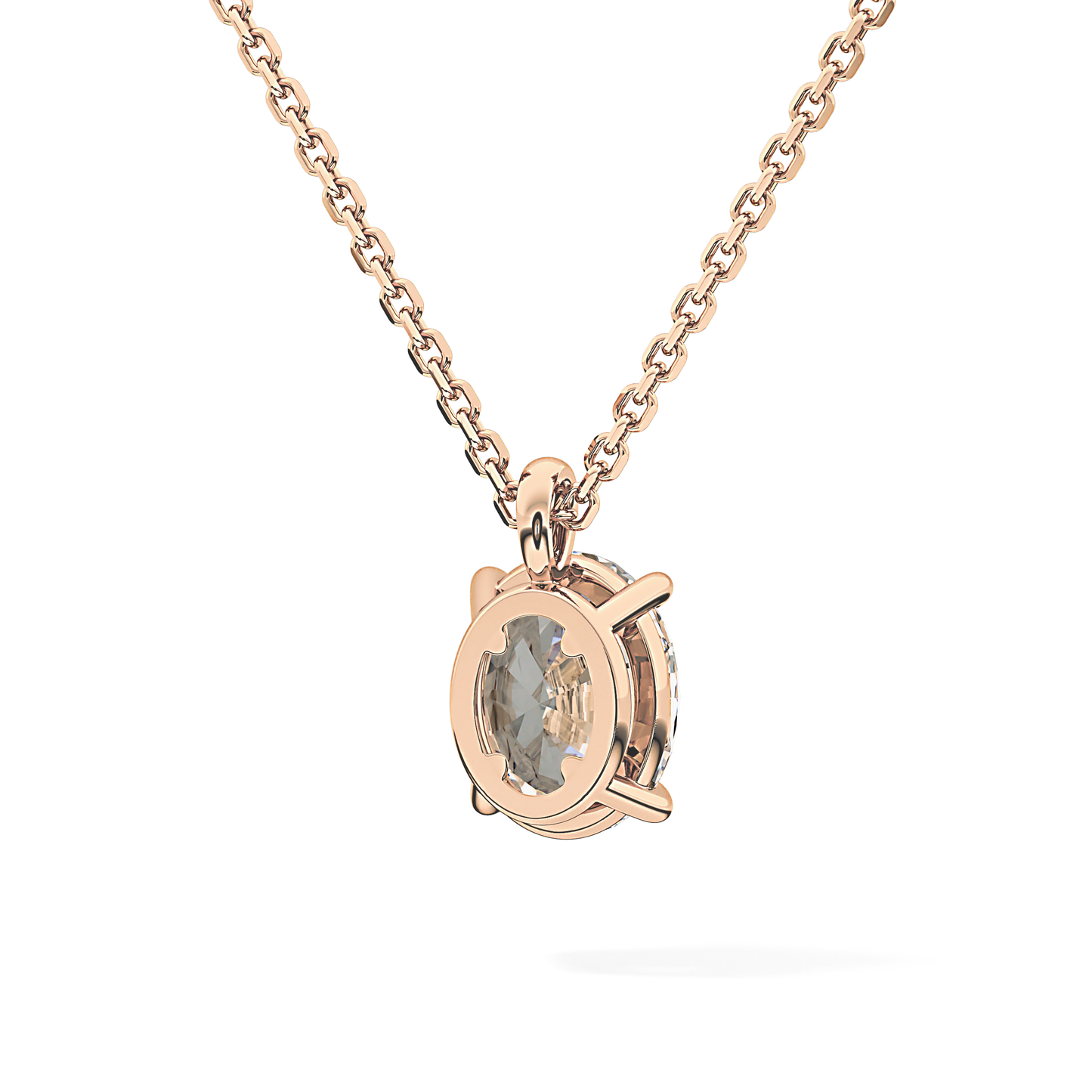2 CT Oval Lab-Grown Diamond Solitaire Necklace