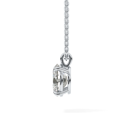 2 CT Oval Lab-Grown Diamond Solitaire Necklace