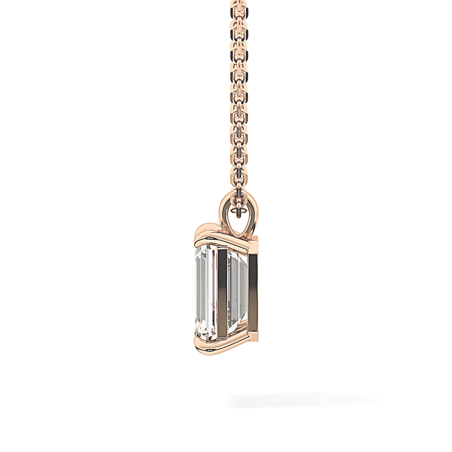 2 CT Emerald Lab-Grown Diamond Solitaire Necklace