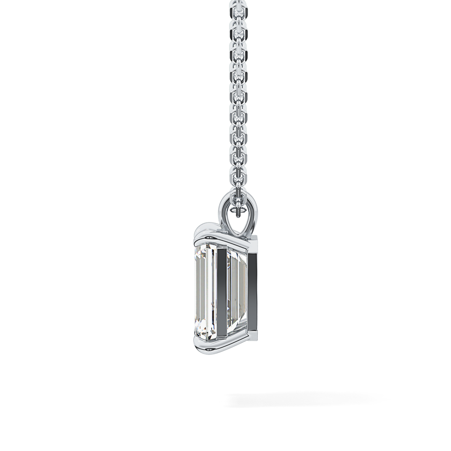 2 CT Emerald Lab-Grown Diamond Solitaire Necklace