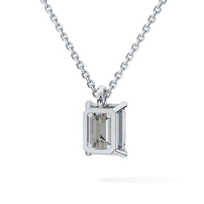 2 CT Emerald Lab-Grown Diamond Solitaire Necklace