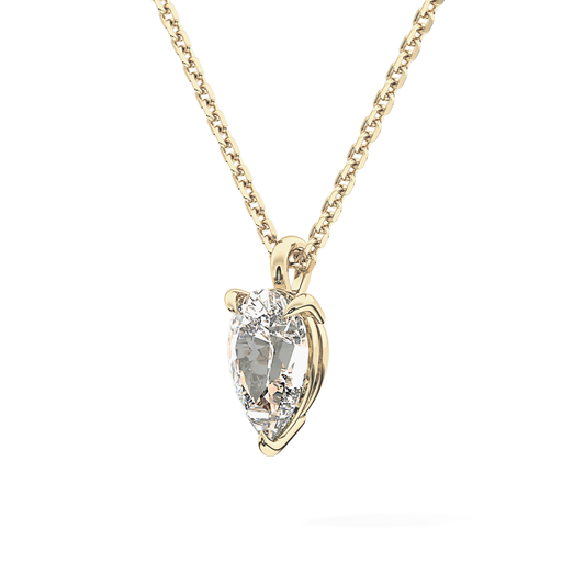 2 CT Pear Lab-Grown Diamond Solitaire Necklace