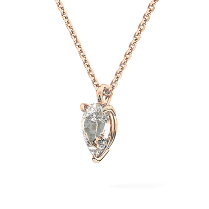 2 CT Pear Lab-Grown Diamond Solitaire Necklace