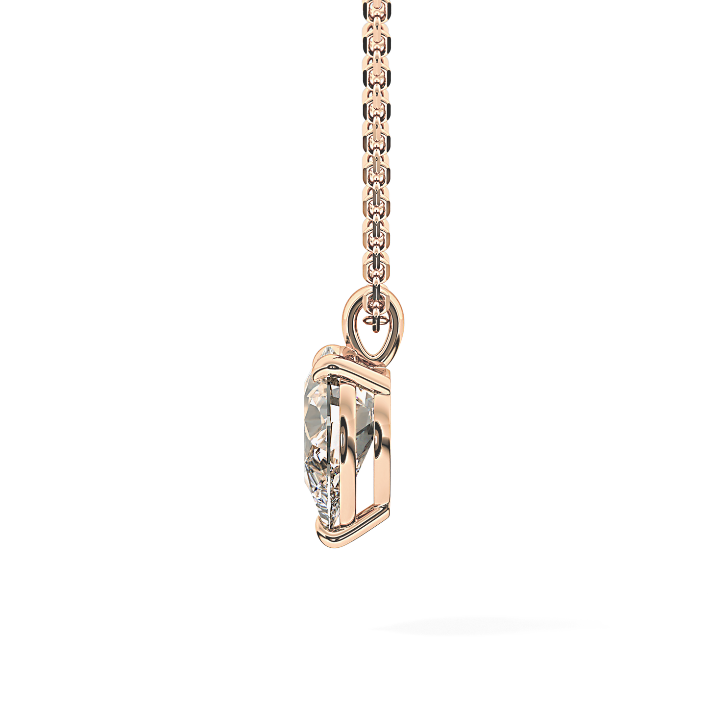 2 CT Pear Lab-Grown Diamond Solitaire Necklace