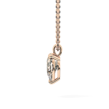 2 CT Pear Lab-Grown Diamond Solitaire Necklace