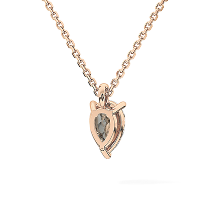 2 CT Pear Lab-Grown Diamond Solitaire Necklace