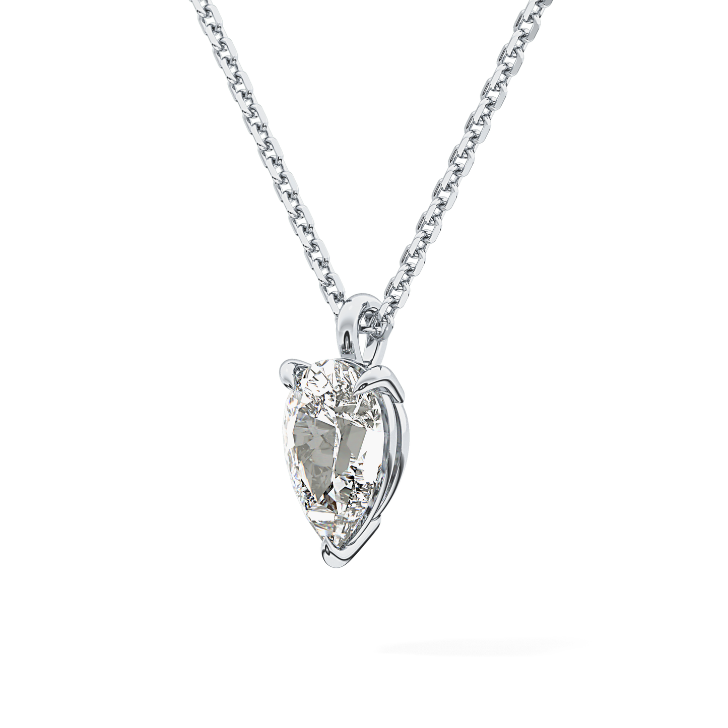 2 CT Pear Lab-Grown Diamond Solitaire Necklace