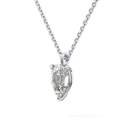 2 CT Pear Lab-Grown Diamond Solitaire Necklace