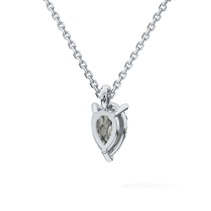 2 CT Pear Lab-Grown Diamond Solitaire Necklace