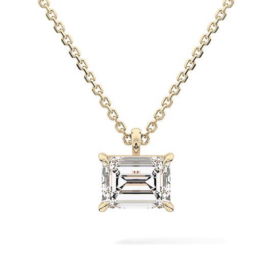 2 CT Emerald Lab-Grown Diamond Solitaire Necklace
