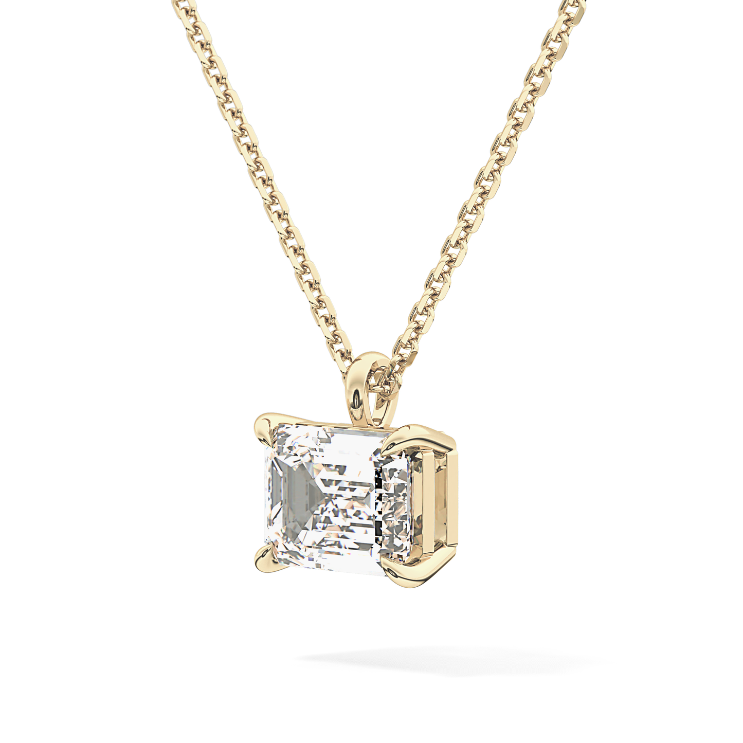 2 CT Emerald Lab-Grown Diamond Solitaire Necklace