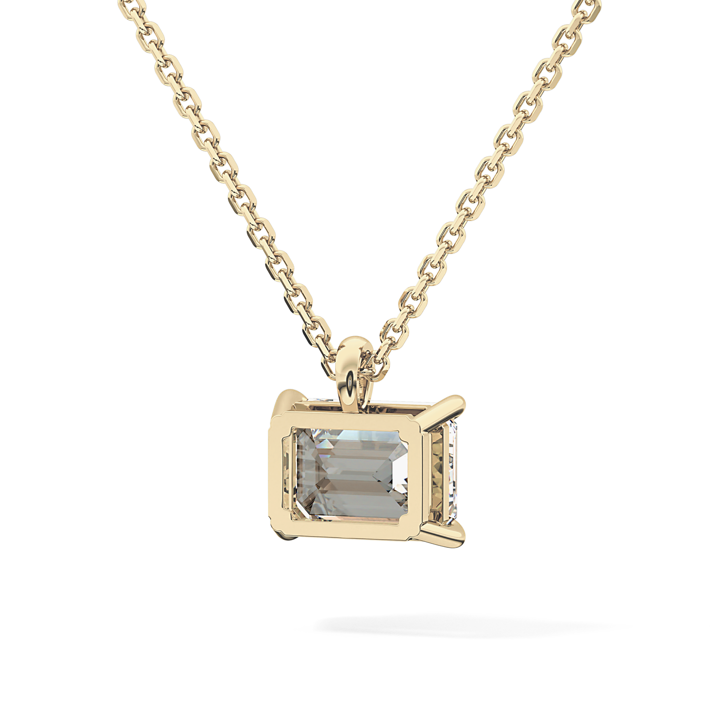 2 CT Emerald Lab-Grown Diamond Solitaire Necklace