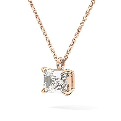 2 CT Emerald Lab-Grown Diamond Solitaire Necklace