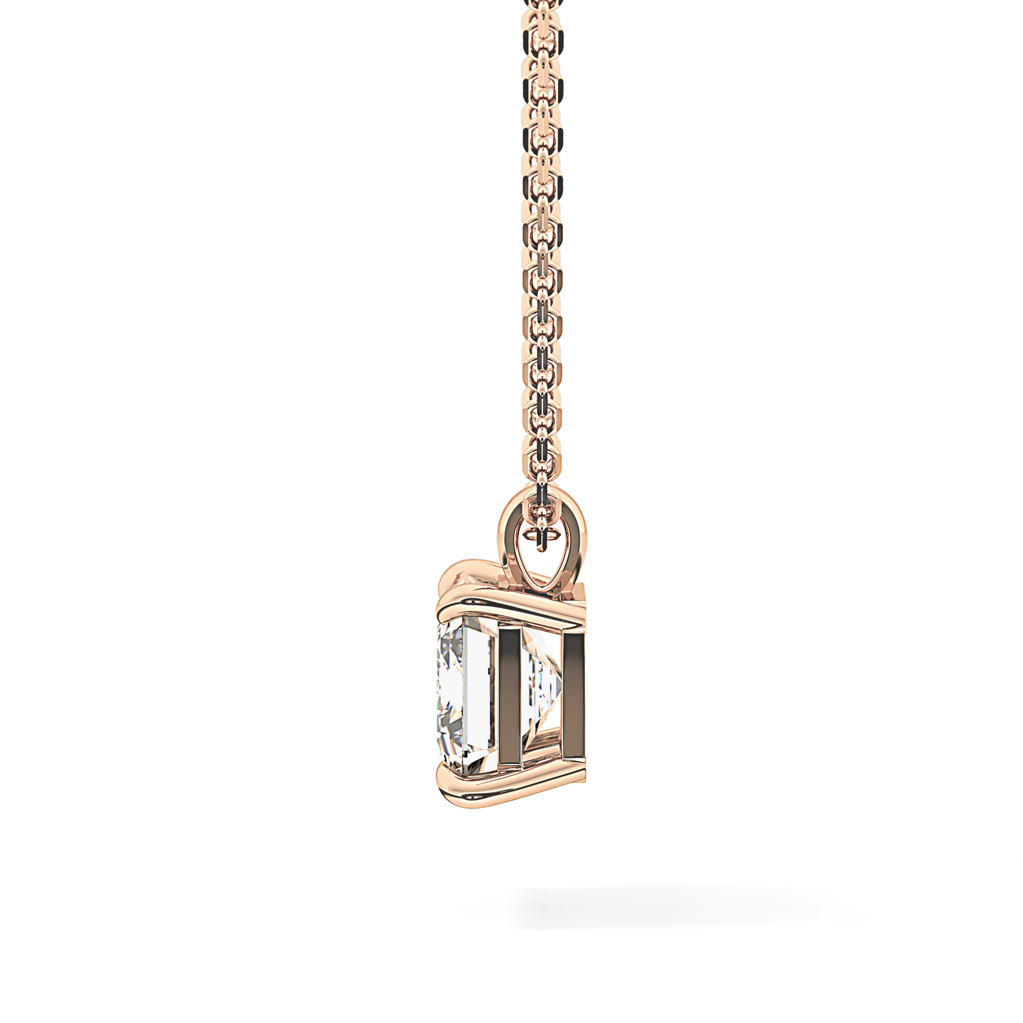 2 CT Emerald Lab-Grown Diamond Solitaire Necklace