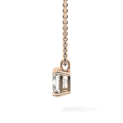 2 CT Emerald Lab-Grown Diamond Solitaire Necklace