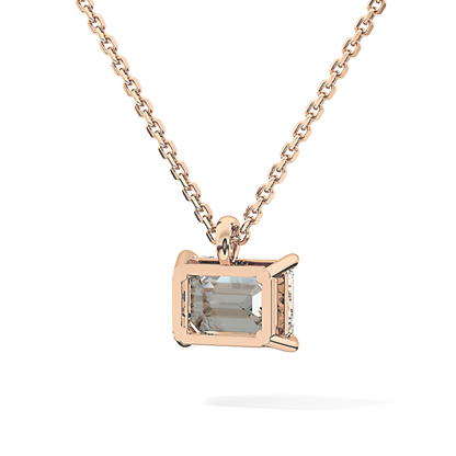 2 CT Emerald Lab-Grown Diamond Solitaire Necklace