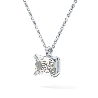 2 CT Emerald Lab-Grown Diamond Solitaire Necklace