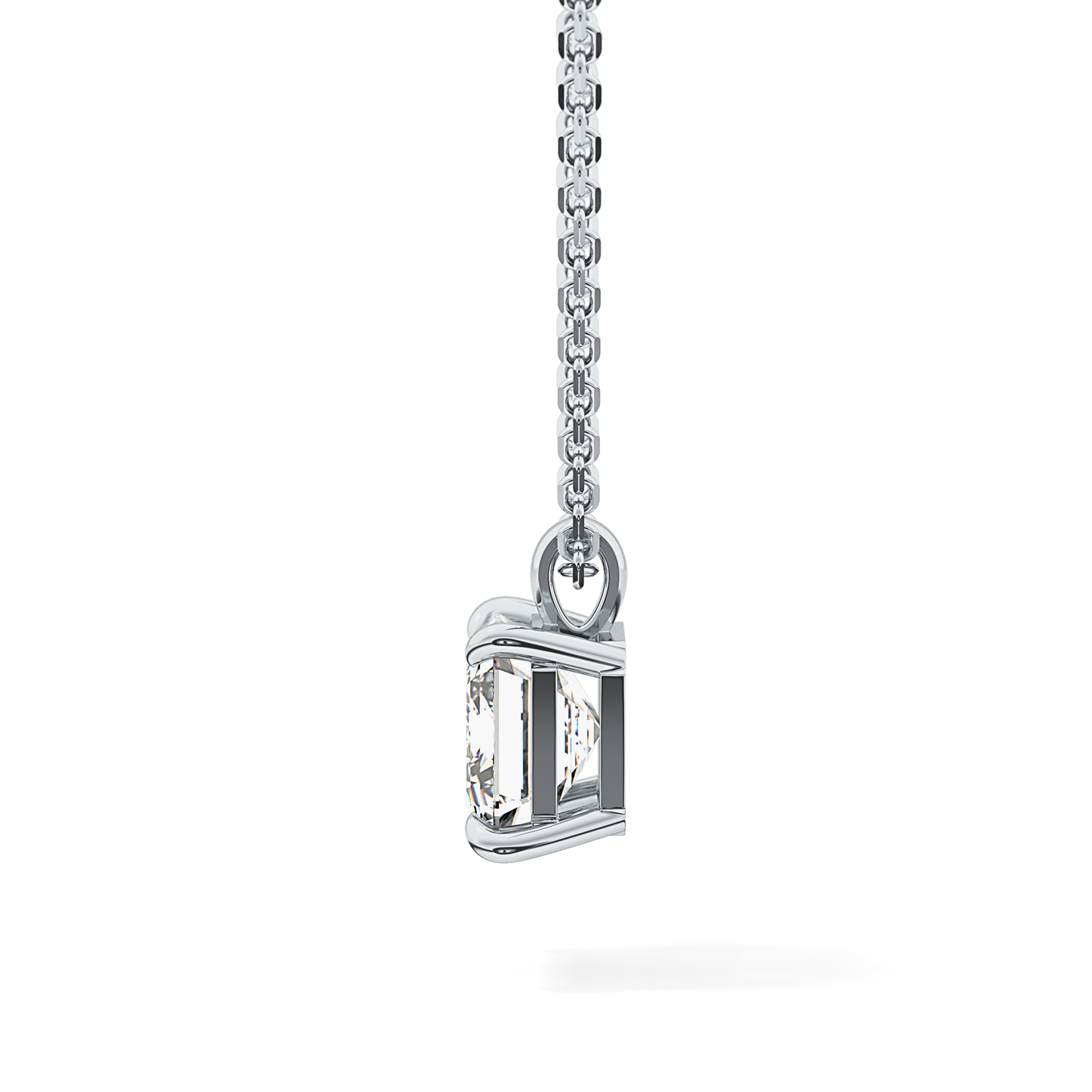 2 CT Emerald Lab-Grown Diamond Solitaire Necklace