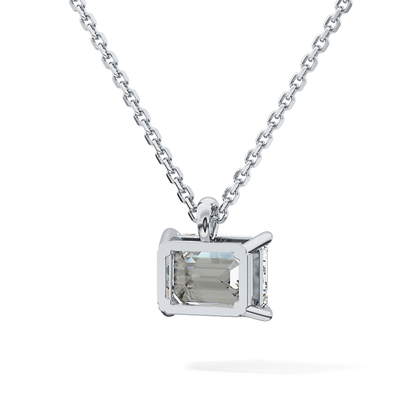 2 CT Emerald Lab-Grown Diamond Solitaire Necklace