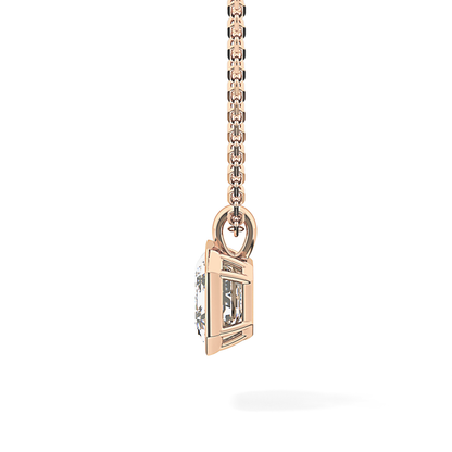 2 CT Emerald Lab-Grown Diamond Solitaire & Bezel Necklace