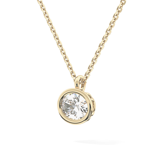2 CT Oval Lab-Grown Diamond Solitaire & Bezel Necklace