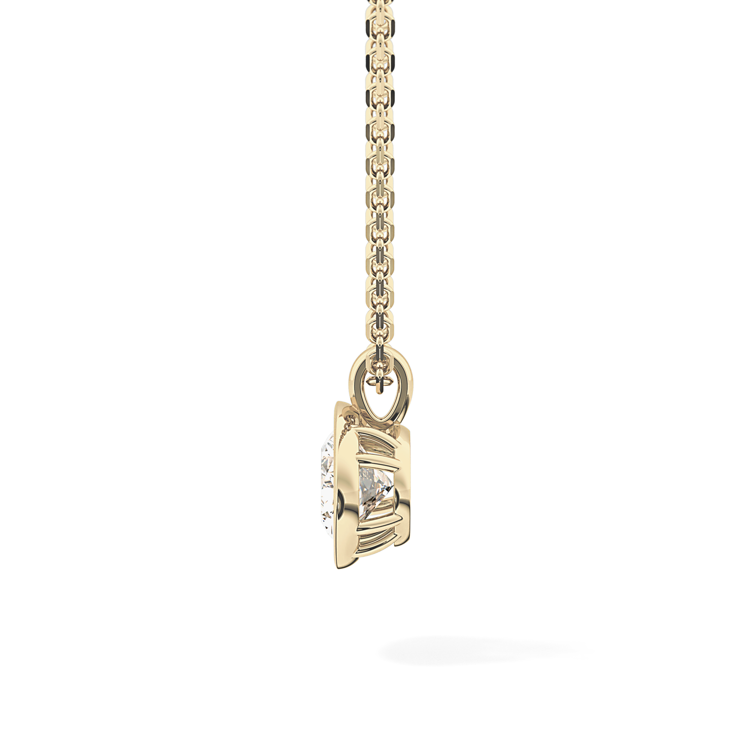 2 CT Oval Lab-Grown Diamond Solitaire & Bezel Necklace