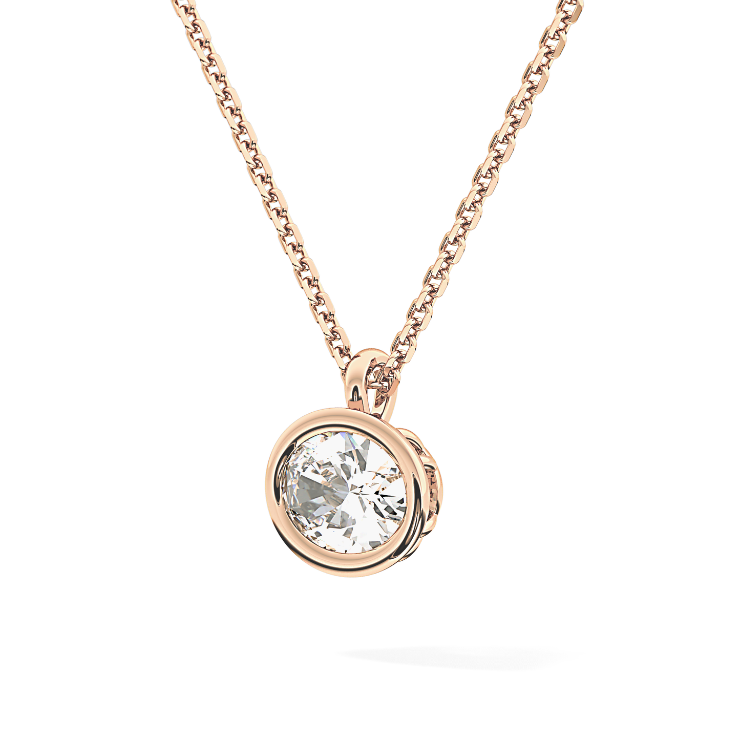 2 CT Oval Lab-Grown Diamond Solitaire & Bezel Necklace