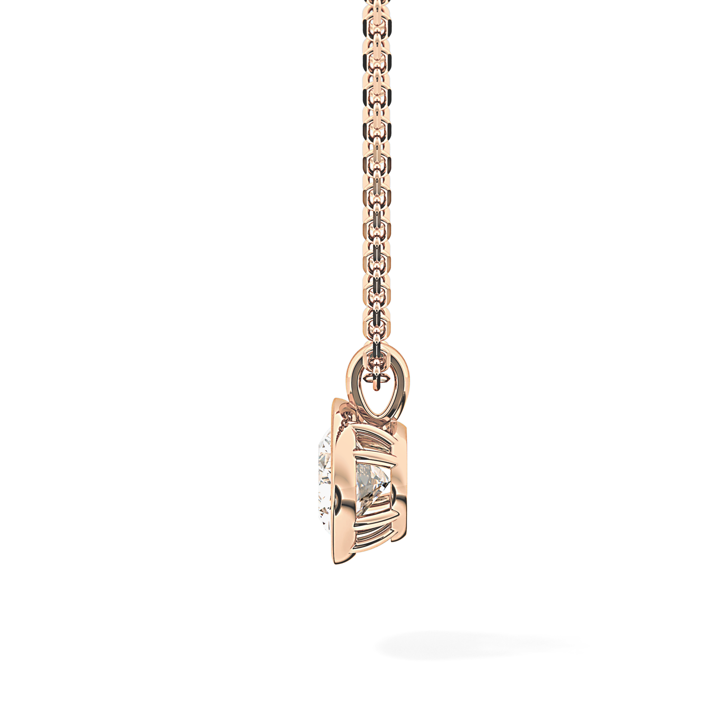 2 CT Oval Lab-Grown Diamond Solitaire & Bezel Necklace