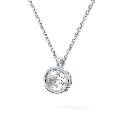 2 CT Oval Lab-Grown Diamond Solitaire & Bezel Necklace