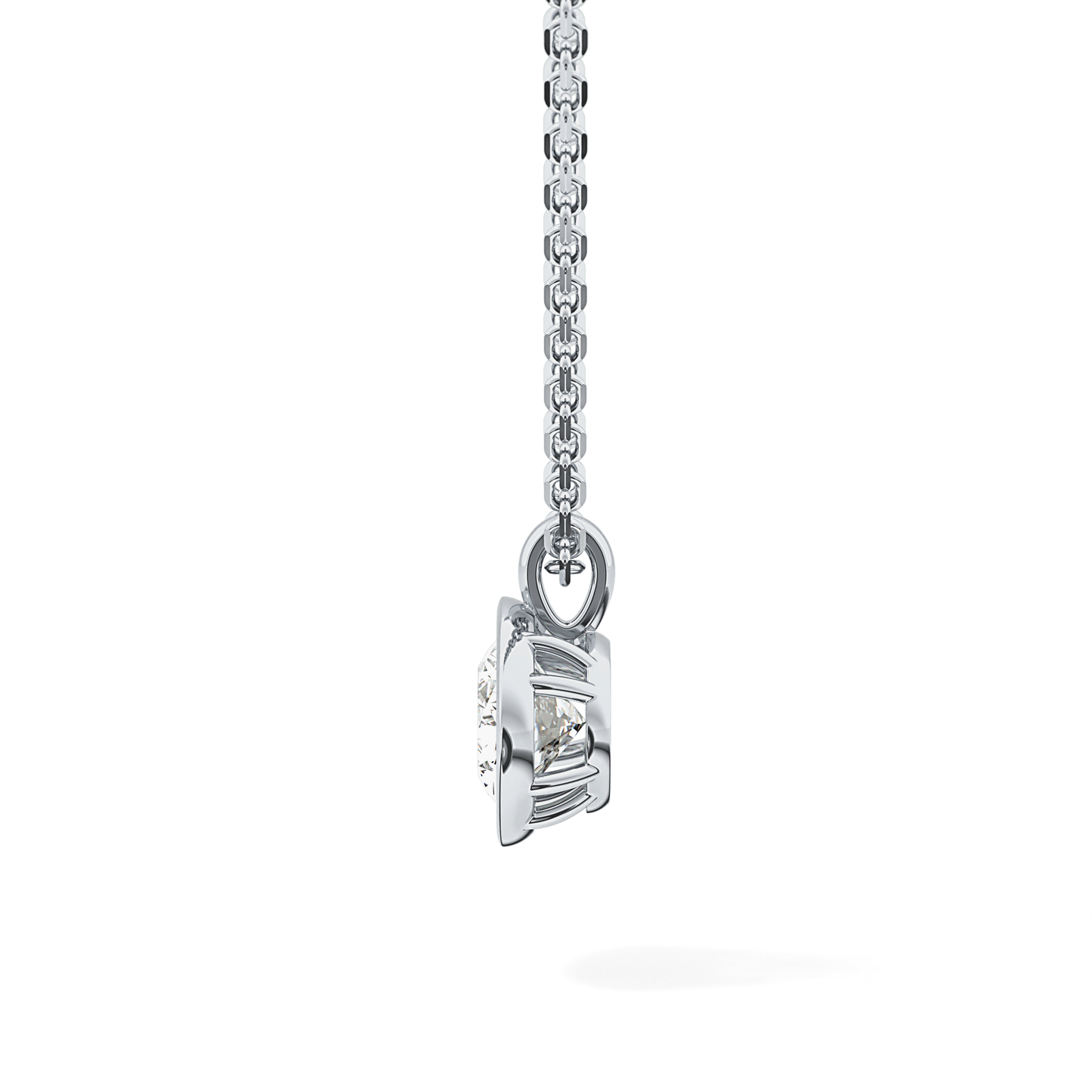 2 CT Oval Lab-Grown Diamond Solitaire & Bezel Necklace
