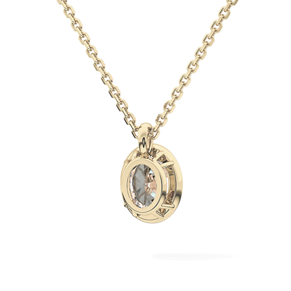 2 CT Oval Lab-Grown Diamond Bezel Necklace