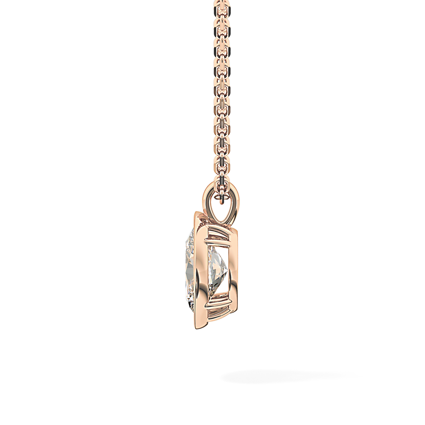 2 CT Oval Lab-Grown Diamond Bezel Necklace