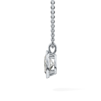 2 CT Oval Lab-Grown Diamond Bezel Necklace