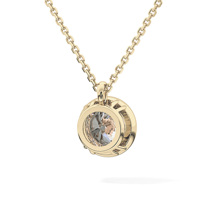 2 CT Round Lab-Grown Diamond Solitaire & Bezel Necklace