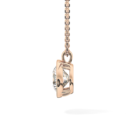 2 CT Round Lab-Grown Diamond Solitaire & Bezel Necklace